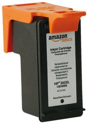 AmazonBasics - Cartuchos de tinta recargables equivalentes a Hewlett-Packard CB336EE (n.º 350XL), color negro