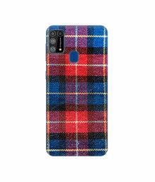 Amazon Brand - Solimo Designer Check Cloth 3D Printed Hard Back Case Mobile Cover for Samsung Galaxy M31