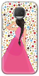 Amazon Brand - Solimo Designer Girl Flower Design 3D Printed Hard Back Case Mobile Cover for Motorola Moto G5S Plus