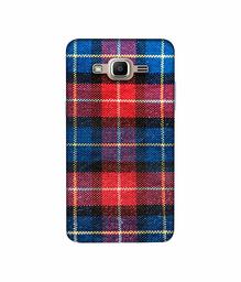 Amazon Brand - Solimo Designer Check Cloth 3D Printed Hard Back Case Mobile Cover for Samsung Galaxy J2 Prime