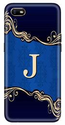 Amazon Brand - Solimo Designer Blue Pattern Alphabet-J 3D Printed Hard Back Case Mobile Cover for Oppo A1K