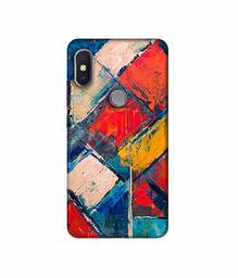 Amazon Brand - Solimo Designer Dark Multicolor Blocks UV Printed Soft Back Case Mobile Cover for Mi Redmi Y2