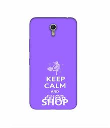 Amazon Brand - Solimo Designer Keep Calm and Shop 3D Printed Hard Back Case Mobile Cover for Lenovo ZUK Z1