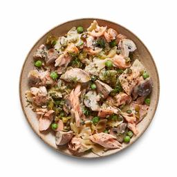 Amazon Meal Kits, Salmon & Mushroom Farfalle with a Dill Cream Sauce, Serves 2