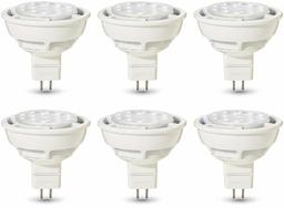 AmazonBasics Professional – LED-lampor, GU5.3-punkts, MR16, motsvarar 50-watt-lampa, kallvit, dimbar, 6 stycken