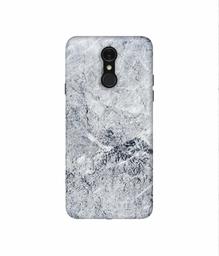 Amazon Brand - Solimo Designer Grayish Marble 3D Printed Hard Back Case Mobile Cover for LG Q7