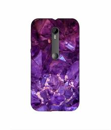 Amazon Brand - Solimo Designer Purpal Stone 3D Printed Hard Back Case Mobile Cover for Motorola Moto G 3rd Generation