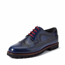 Amazon Brand - Symbol Men's Navy Leather Formal Shoes-7 UK/India (41 EU) (AZ-WS-272A)