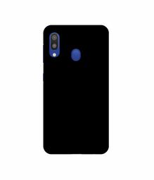 Amazon Brand - Solimo Designer Solid Black 3D Printed Hard Back Case Mobile Cover for Samsung Galaxy M20