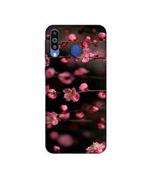 Amazon Brand - Solimo Designer Pink Flowers 3D Printed Hard Back Case Mobile Cover for Samsung Galaxy M21