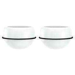 AmazonBasics Wall Planter, Round - White/Black (2-Pack)