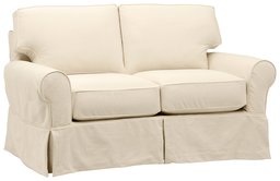 Amazon Brand – Stone & Beam Carrigan Modern Loveseat Sofa Couch with Slipcover, 68