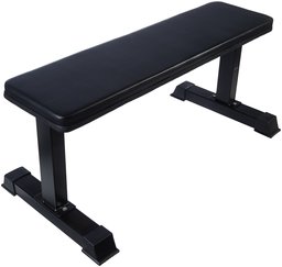 AmazonBasics Flat Weight Workout Exercise Bench - 41 x 20 x 11 Inches, Black