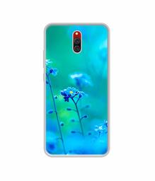 Amazon Brand - Solimo Designer Blue Flower UV Printed Soft Back Case Mobile Cover for Xiaomi Redmi 8A Dual