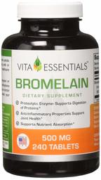 Vita Essentials Bromelain 500 Mg Tablets, 240 Count