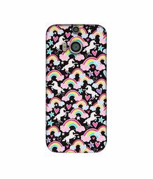 Amazon Brand - Solimo Designer Unicorn Texture 3D Printed Hard Back Case Mobile Cover for HTC One M8