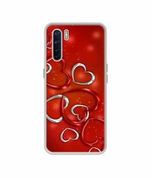 Amazon Brand - Solimo Designer Hearts UV Printed Soft Back Case Mobile Cover for Oppo F15