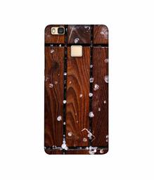 Amazon Brand - Solimo Designer Wood with Snow 3D Printed Hard Back Case Mobile Cover for Huawei P9 lite