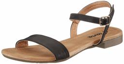 Flavia Women's Black Fashion Sandals-6 UK (38 EU) (7 US) (FL146/BLK)