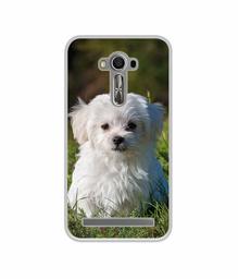 Amazon Brand - Solimo Designer White Dog UV Printed Soft Back Case Mobile Cover for Asus Zenfone 2 Laser ZE550KL