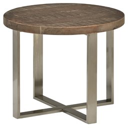 Amazon Brand – Stone & Beam Culver Reclaimed Wood Round Side End Table, 23.6