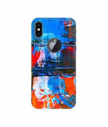 Amazon Brand - Solimo Designer Multicolor Wax On Canvas 3D Printed Hard Back Case Mobile Cover for Apple iPhone Xs Max (Logo Cut)