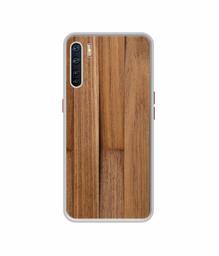 Amazon Brand - Solimo Designer Wooden Art UV Printed Soft Back Case Mobile Cover for Oppo A91