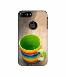 Amazon Brand - Solimo Designer Multicolor Cup 3D Printed Hard Back Case Mobile Cover for Apple iPhone 7 Plus (Logo Cut)