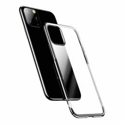 Amazon Brand - Solimo Electroplated Mobile Cover (Soft & Flexible Back case), for Apple iPhone 11 Pro (Black)