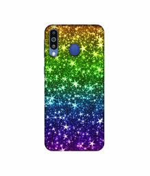 Amazon Brand - Solimo Designer Multicolor Stars 3D Printed Hard Back Case Mobile Cover for Samsung Galaxy M21