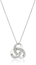 Sterling Silver Diamond Accent Love Knot Pendant Necklace, 18