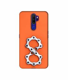 Amazon Brand - Solimo Designer Number Eight 3D Printed Hard Back Case Mobile Cover for Oppo A9 (2020)