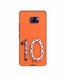 Amazon Brand - Solimo Designer Number Ten 3D Printed Hard Back Case Mobile Cover for HTC U Ultra