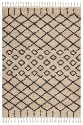 Amazon Brand – Rivet Shag Diamond Morrocan Area Rug, 7' 10