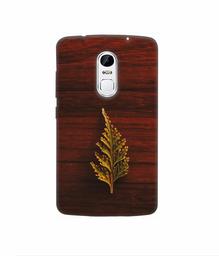 Amazon Brand - Solimo Designer Leaf on Wood 3D Printed Hard Back Case Mobile Cover for Lenovo Vibe X3