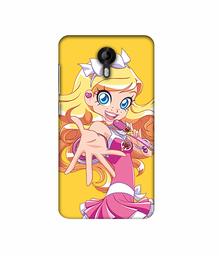 Amazon Brand - Solimo Designer Singing Girl Vector 3D Printed Hard Back Case Mobile Cover for Micromax Canvas Nitro 4G E455