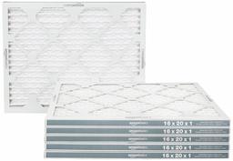 AmazonBasics Merv 11 AC filtro de aire para horno – paquete de 6, MERV 11, Blanco, 16x20x1