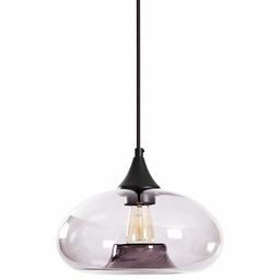 Amazon Brand – Rivet Mid-Century Tinted Glass Shade Pendant Light with Bulb, 60