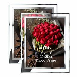 UMI. Essentials 10x8 Glass Photo Frame Picture Frames for Tabletop, Set of 2