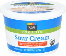 365 EVERYDAY VALUE Organic Sour Cream, 16 OZ