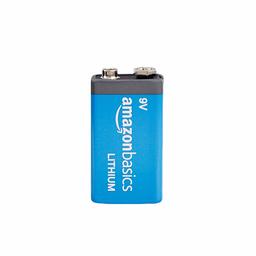 AmazonBasics 9 Volt Lithium Battery - 1-Pack (Renewed)