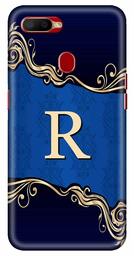 Amazon Brand - Solimo Designer Blue Pattern Alphabet-R 3D Printed Hard Back Case Mobile Cover for Oppo A5s