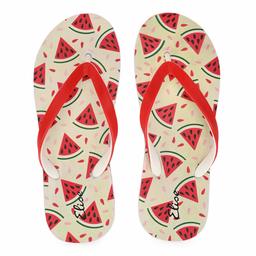 ELISE Women's Red Flip-Flops-6 UK (39 EU) (7 US) (EHS20-009)