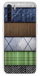 Amazon Brand - Solimo Designer Multicolor Woven Fabric Design Printed Soft Back Case Mobile Cover for Oppo F15