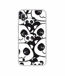 Amazon Brand - Solimo Designer Panda Texture UV Printed Soft Back Case Mobile Cover for Samsung Galaxy A10