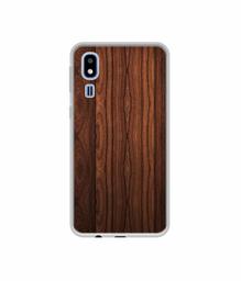 Amazon Brand - Solimo Designer Wooden Texture UV Printed Soft Back Case Mobile Cover for Samsung Galaxy A2 Core