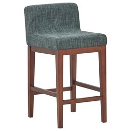 Amazon Brand – Rivet Mid-Century Modern Upholstered Low Back Kitchen Counter Height Stool, 37