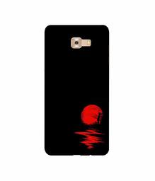 Amazon Brand - Solimo Designer Red Moon 3D Printed Hard Back Case Mobile Cover for Samsung Galaxy C9 Pro