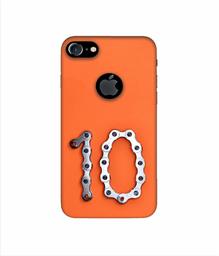 Amazon Brand - Solimo Designer Number Ten 3D Printed Hard Back Case Mobile Cover for Apple iPhone 7 (with Logo Cut)