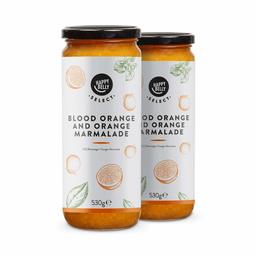 Amazon Brand - Happy Belly Select Blood Orange & Orange Marmalade 75%, 530g x 2